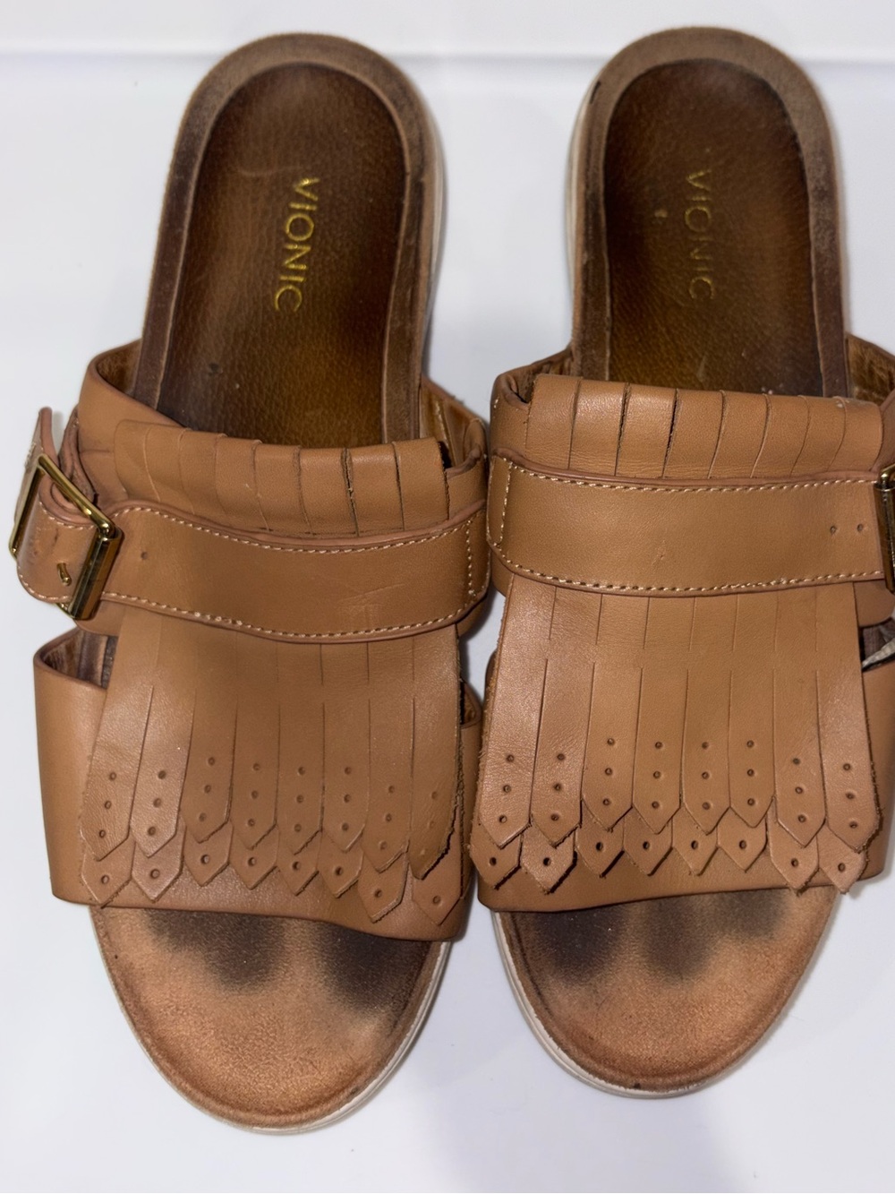 Vionic Women’s Fringe Slides w 🌵8.5 View 3